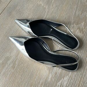 New Zara silver shoes, size 40